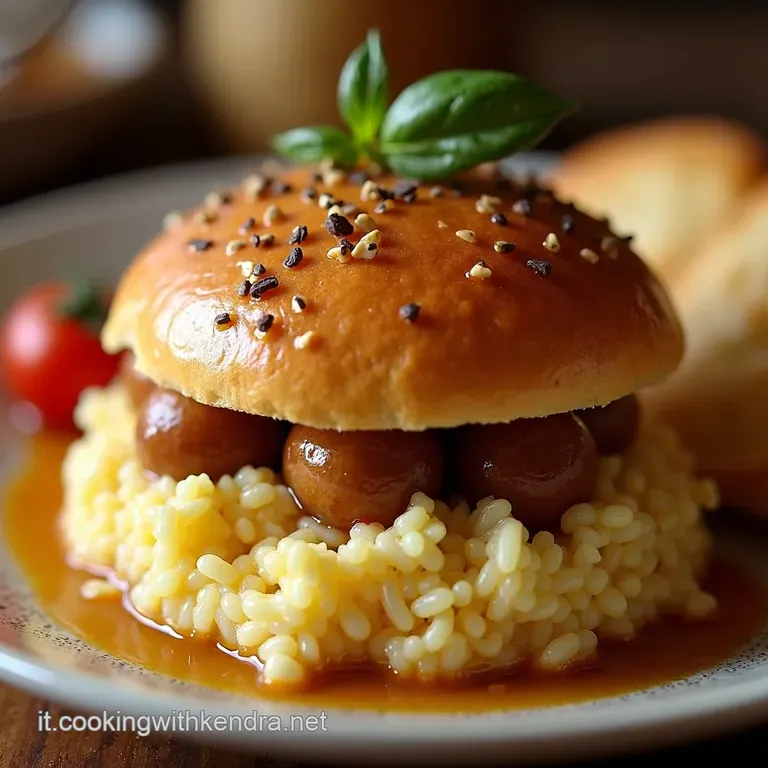 Panino Gourmet Cipolle Caramellate Gouda E Pera presentation