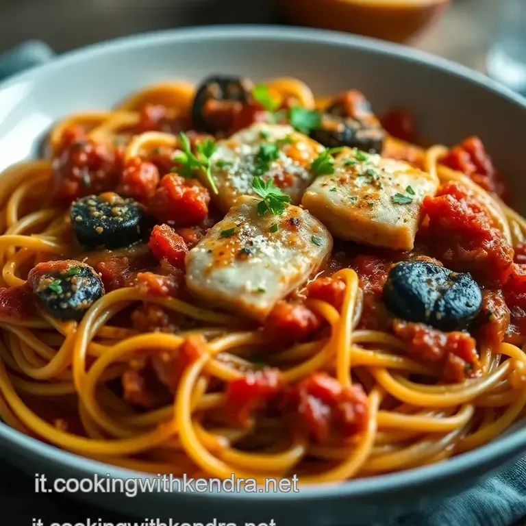 Pasta Al Rag&ugrave; Di Merluzzo E Peperoni presentation