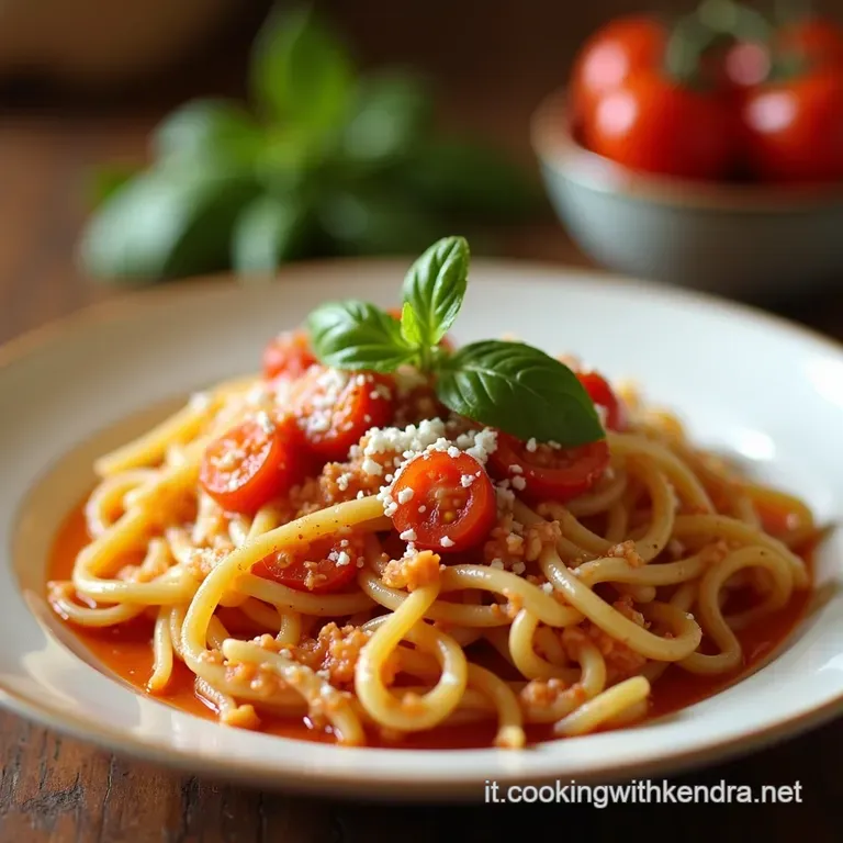 Pasta Alla Nonna Concetta Con Pomodorini Secchi E Basilico presentation