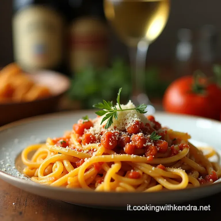Pasta Alla Picchio Pacchio Siciliana presentation