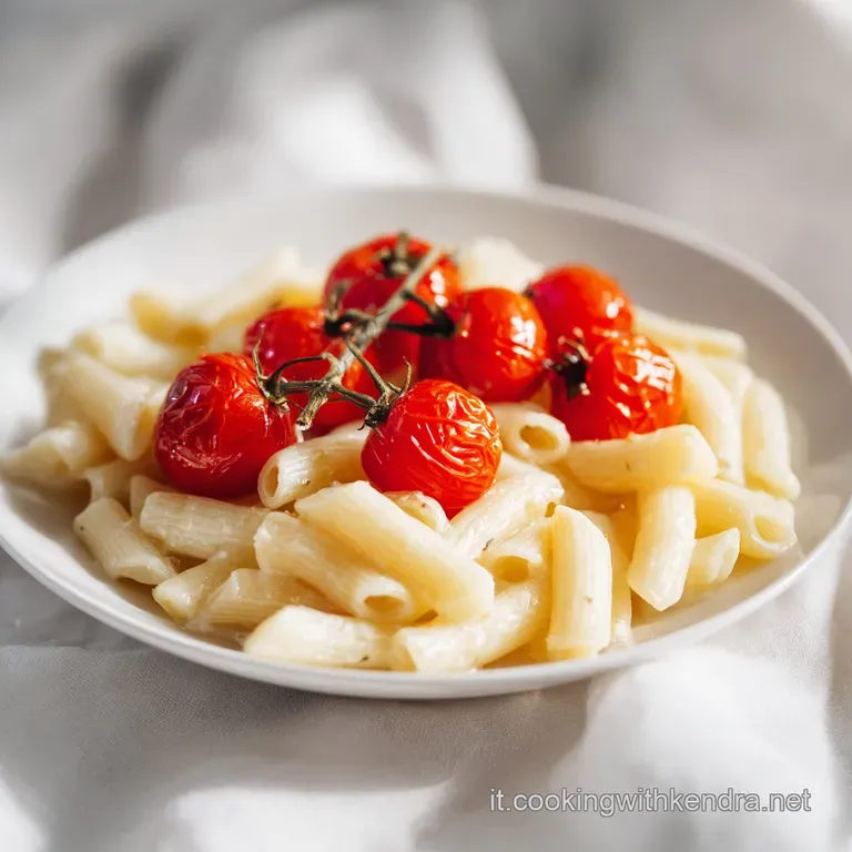 Piatto di ceramica con pasta cremosa e lucida, decorata con erbe aromatiche fresche in un'estetica pulita e minimale.