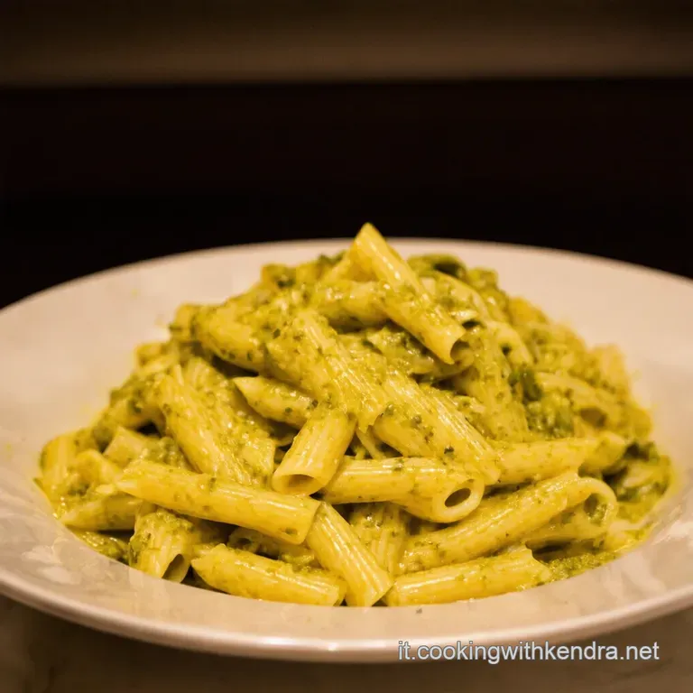 Pasta Pesto Patate E Fagiolini presentation