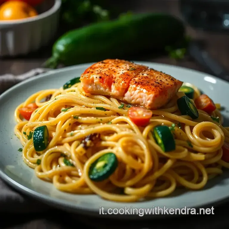 Pasta Salmone E Zucchine presentation