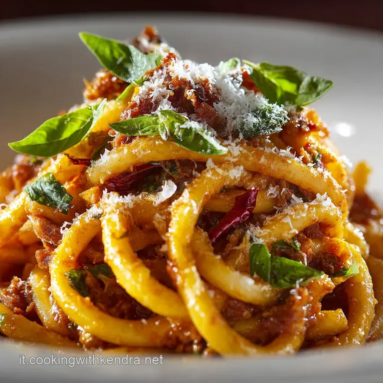 Pici Allaglione La Ricetta Originale Toscana Con Pasta Fatta a Mano presentation