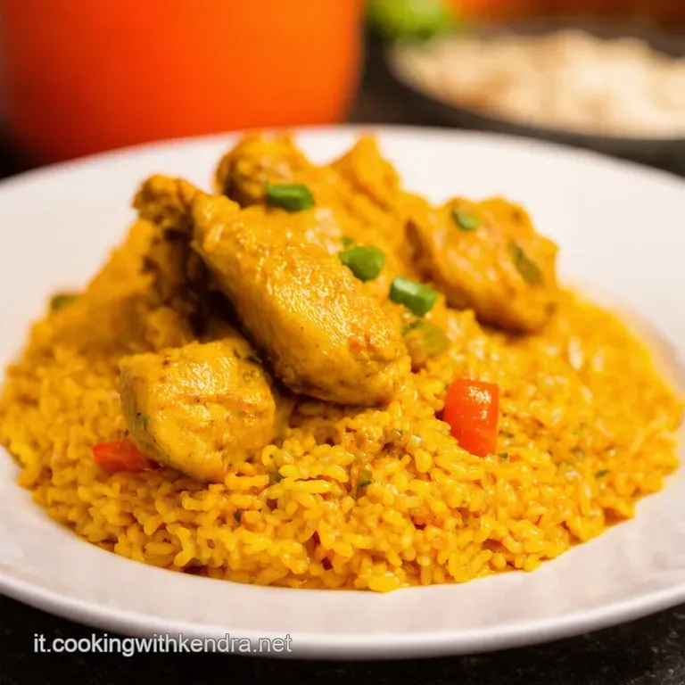 Pollo Al Curry Profumato Con Riso Basmati Soffice presentation