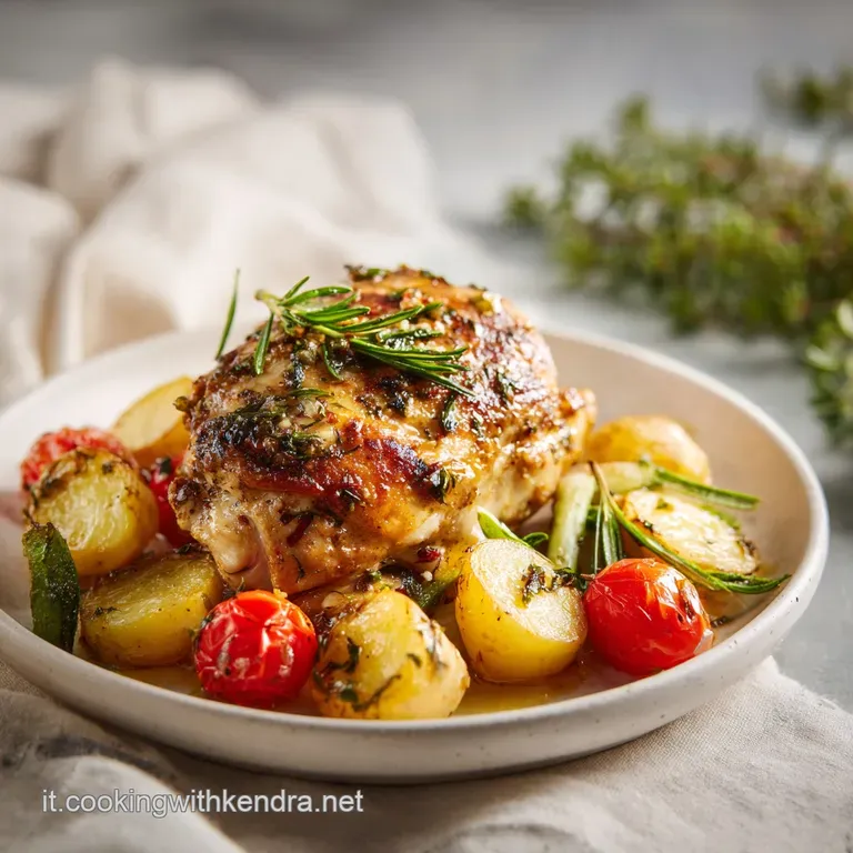 A perfectly portioned fillet of juicy chicken rests atop a swirl of creamy sauce, garnished with fresh parsley.