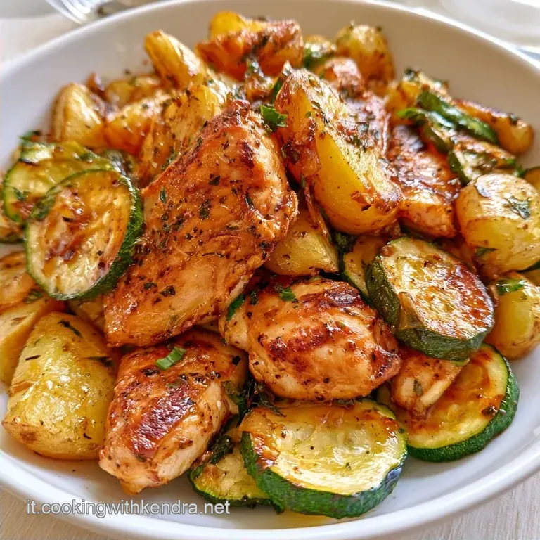 Pollo Zucchine e Patate al Forno Croccanti