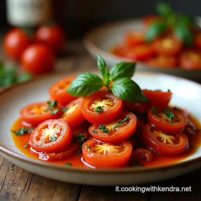 Pomodorini Confit Al Forno presentation