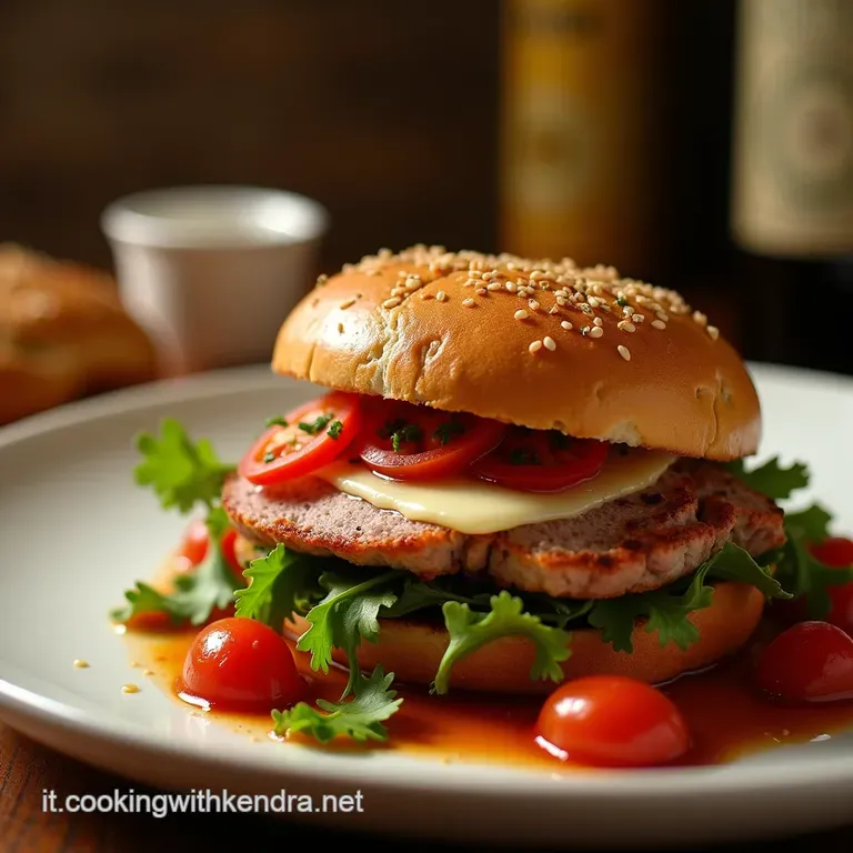 Il Panino Trasteverino Porchetta Cime Di Rapa E Provolone presentation