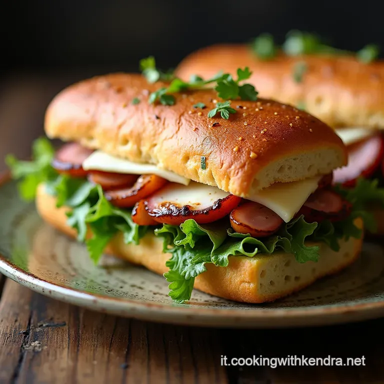 Il Panino Trasteverino Porchetta Cime di Rapa e Provolone