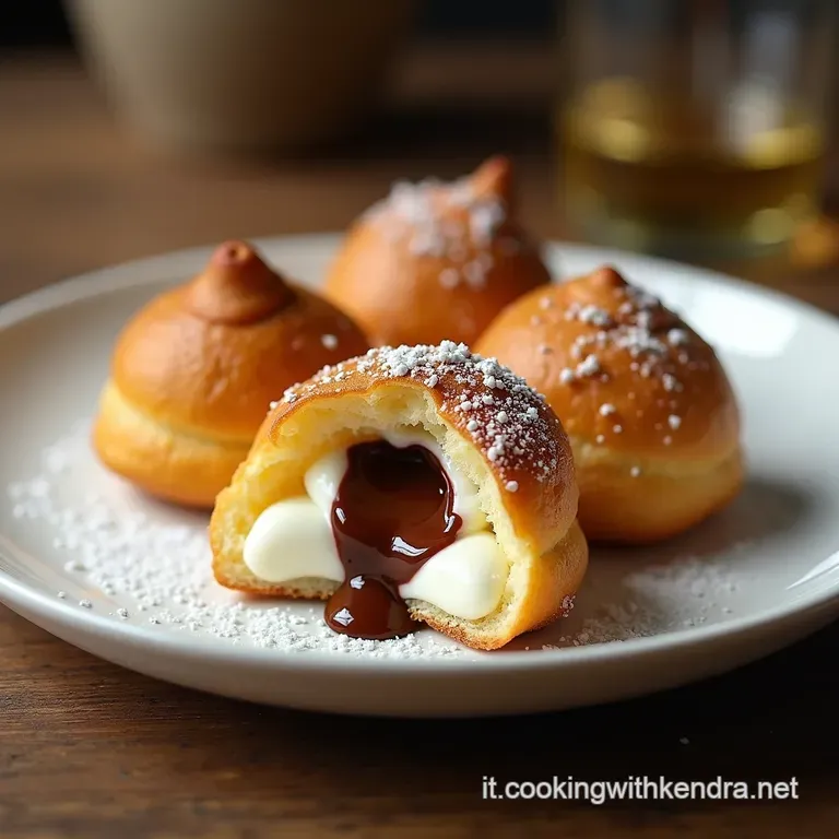Profiteroles Classici con Cuore Morbido di Crema Pasticcera al Cioccolato