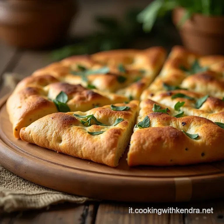 La Vera Rev&egrave;ra Ligure Focaccia Rustica Di Farina Di Mais presentation