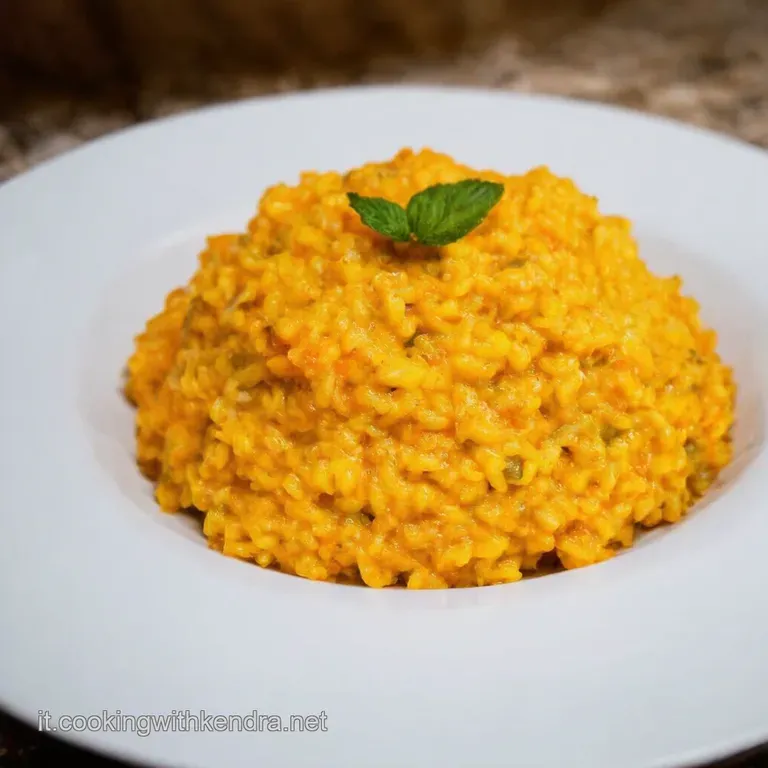 Risotto Alla Zucca Autunno Nel Piatto presentation