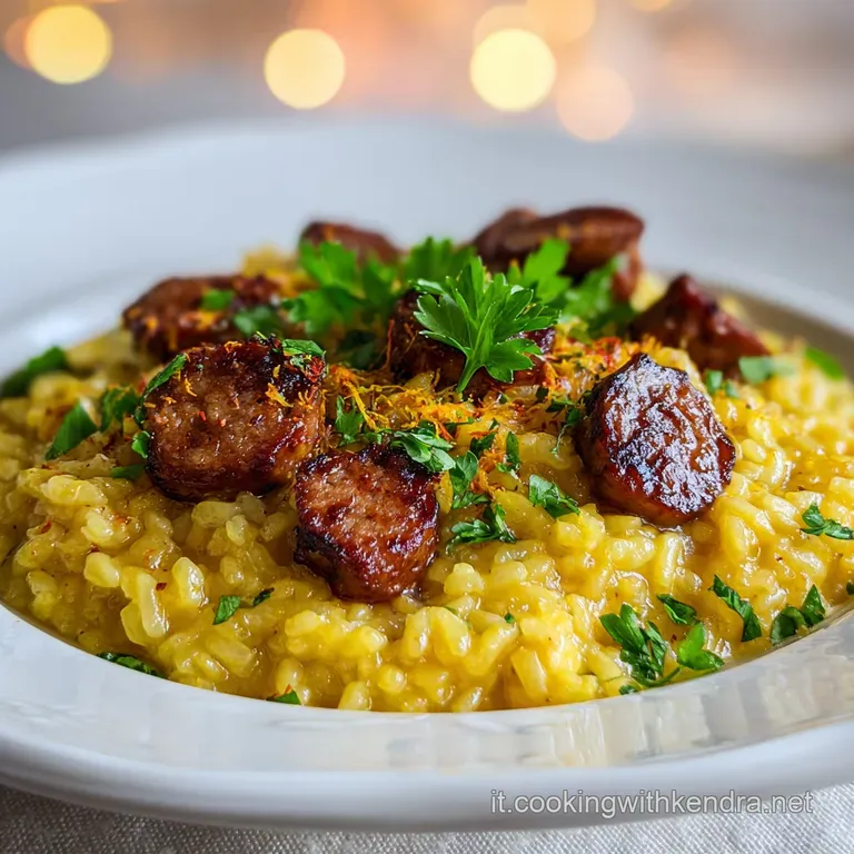 Risotto Salsiccia e Zafferano Cremoso