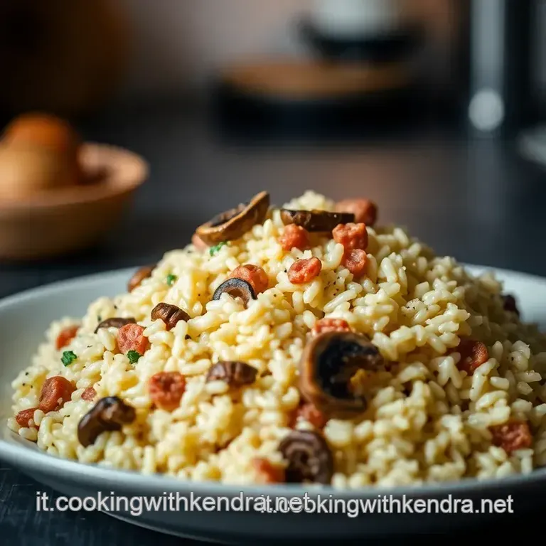Risotto Svelto Ai Funghi Porcini E Salsiccia presentation