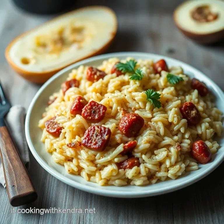 Risotto Ubriaco Alla Salsiccia Sprint in Pentola presentation