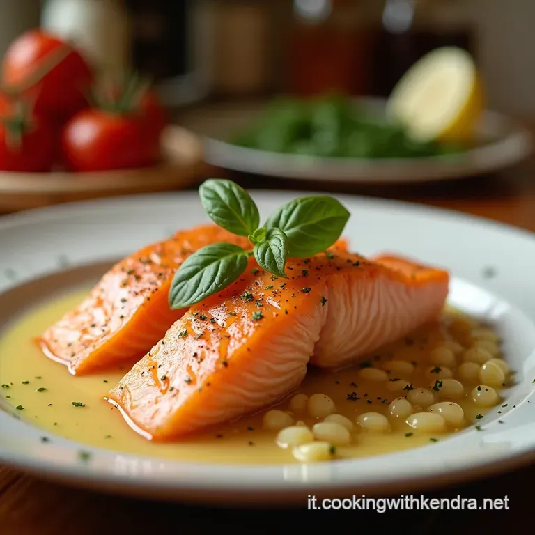 Salmone Al Cartoccio Glassato Al Miele E Soia presentation