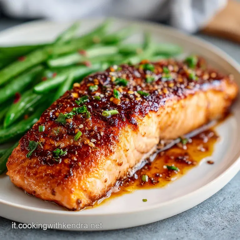 Perfectly plated salmon fillet, glistening skin, atop vibrant greens; a sophisticated dish ready to be enjoyed. Restaurant...