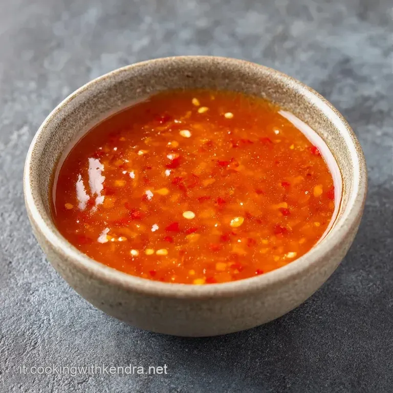 Gocce di salsa arancio brillante disposte con cura su un piatto bianco ceramica, texture setosa e riflessi vividi.