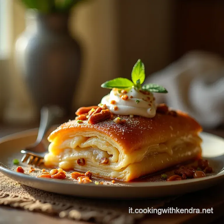 Strudel Rivisitato Con Banane Caramellate Noci Pecan E Caramello Salato presentation