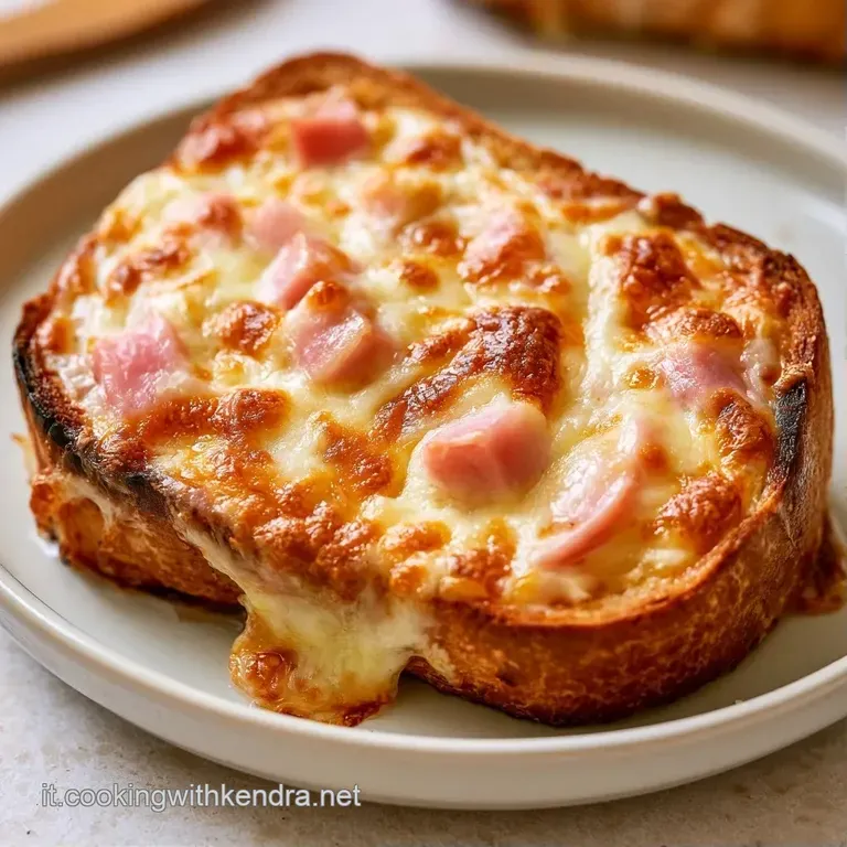 Due toast dorati adagiati su un piatto bianco, accompagnati da insalatina fresca e luce naturale che esalta i colori.