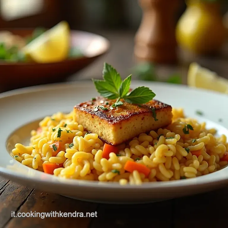 Tofu Panato Al Limone presentation