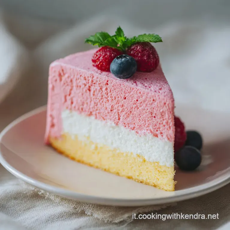 Slice of creamy mascarpone cake on a white plate, accented by vibrant sugared cranberries and sprigs of fresh rosemary. El...