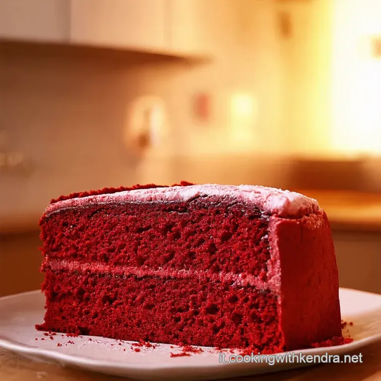 Torta Red Velvet Pastello Un Sogno Di Velluto Rosso E Crema Soffice presentation