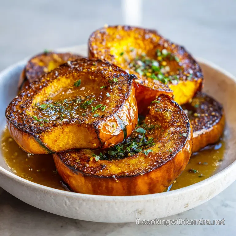 A vibrant tower of golden squash, glistening with oil, elegantly plated with a sprinkle of fresh herbs. Appetizing and vib...