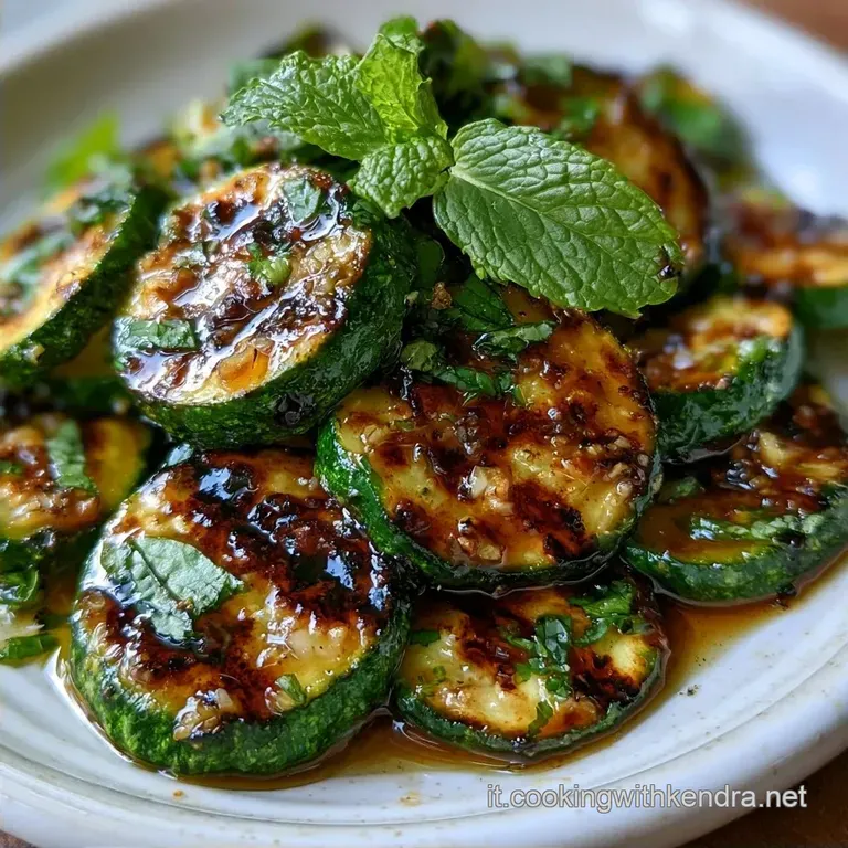 Zucchine Al Forno Effetto Griglia con Menta Fresca
