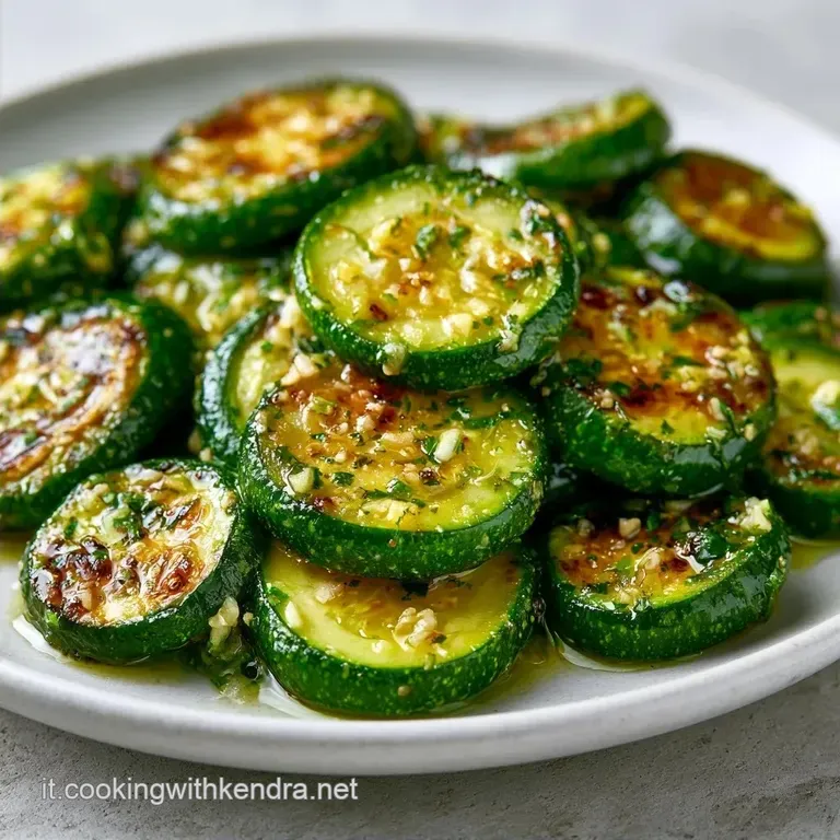 Zucchine Grigliate Condite con Aglio e Olio