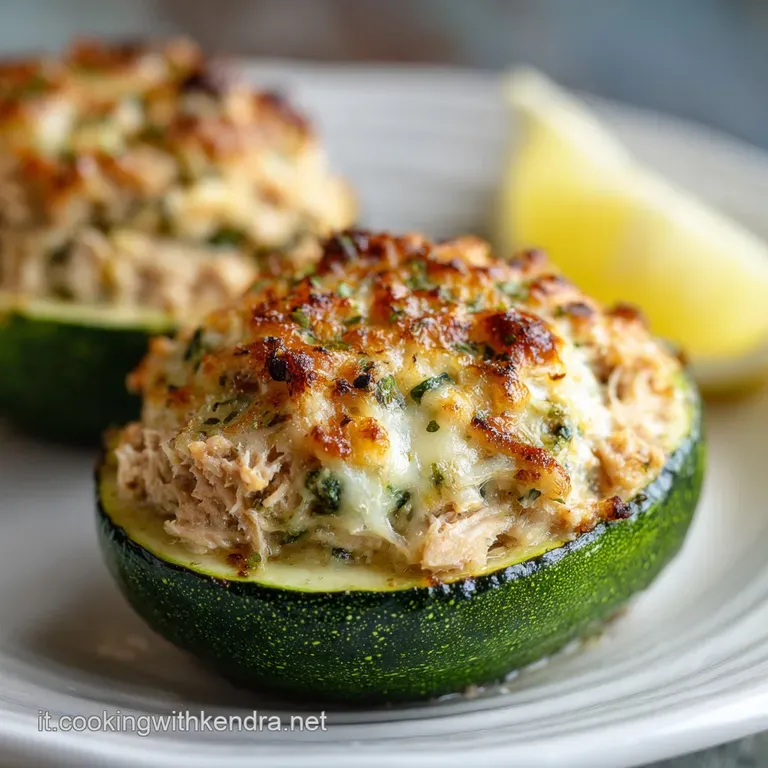 Zucchine Tonde Ripiene al Tonno e Capperi