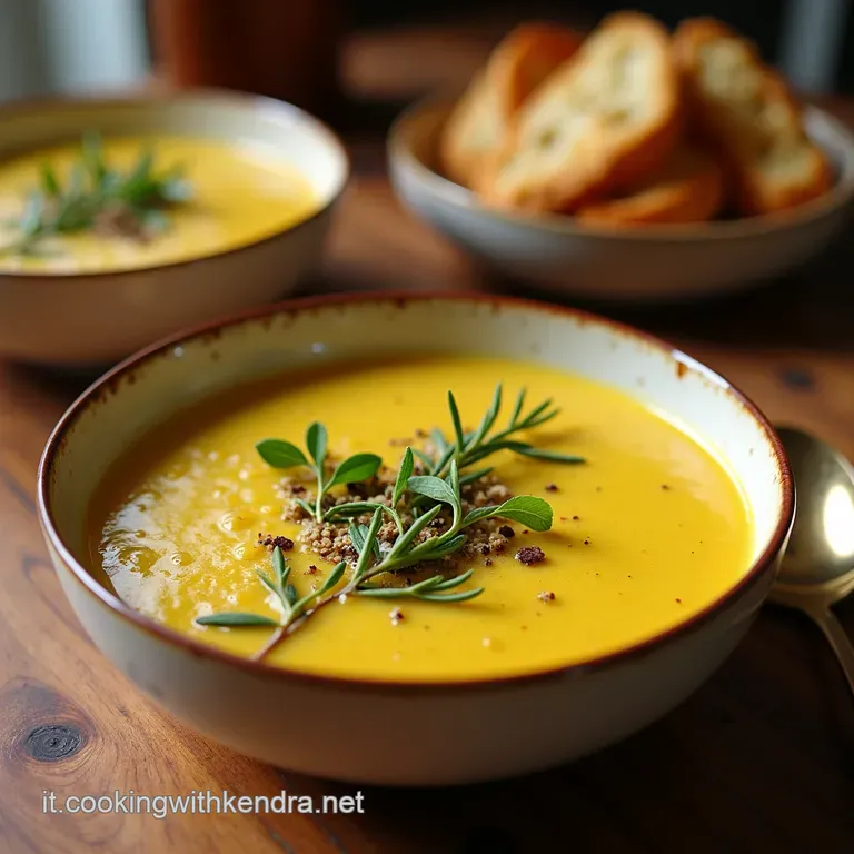 Zuppacrema Di Ceci Al Rosmarino E Limone presentation